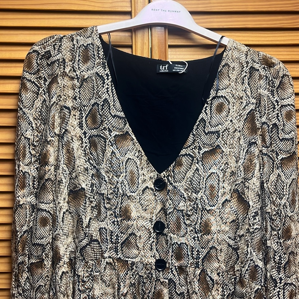 Zara snakeskin party mini dress